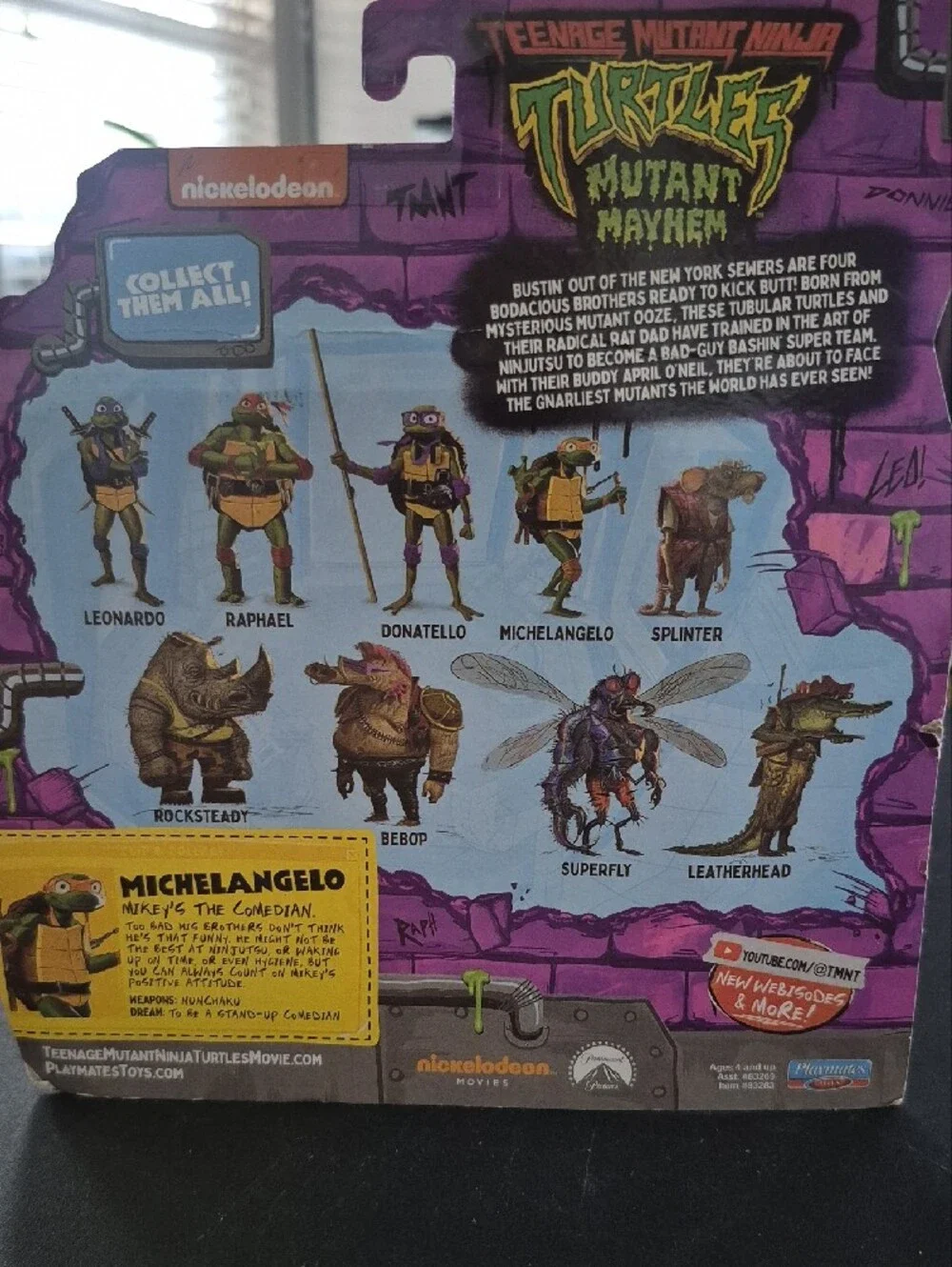 Nickelodeon Michelangelo Action Figure - Green & Orange